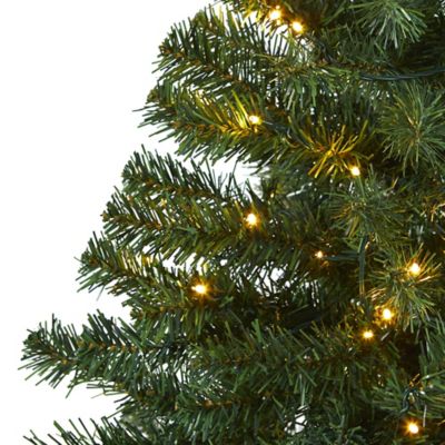 Image showing  4 ft. Northern Tip Pine Artificial Christmas Tree with Clear LED Lights
