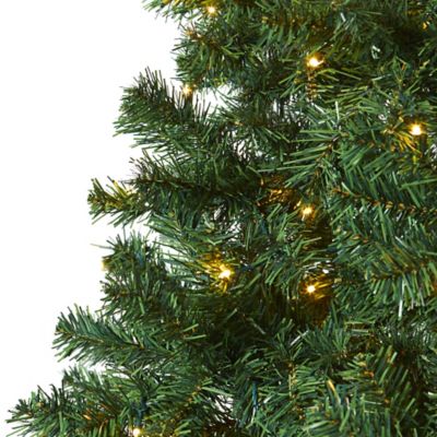 Image showing  7.5 ft. Northern Tip Pine Artificial Christmas Tree with Clear LED Lights