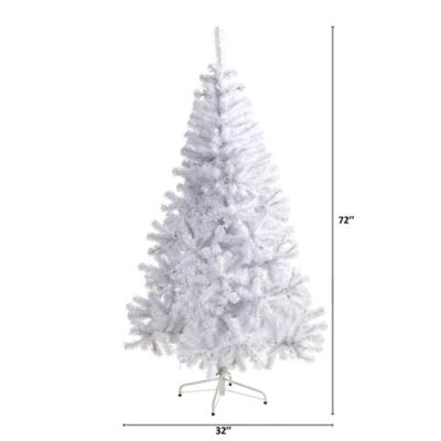 Image showing  6 ft. White Artificial Christmas Tree with Bendable Branches