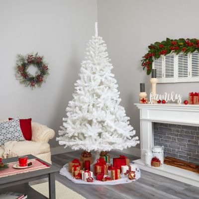 Image showing  7 ft. White Artificial Christmas Tree with Bendable Branches