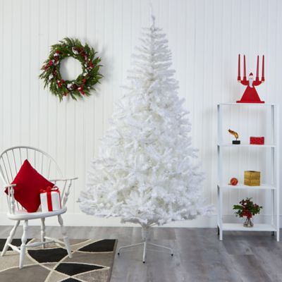 Image showing  8 ft. White Artificial Christmas Tree with Bendable Branches