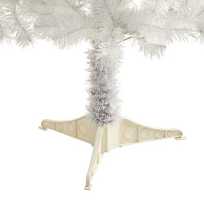 Image showing  4 ft. White Artificial Christmas Tree with Clear LED Lights