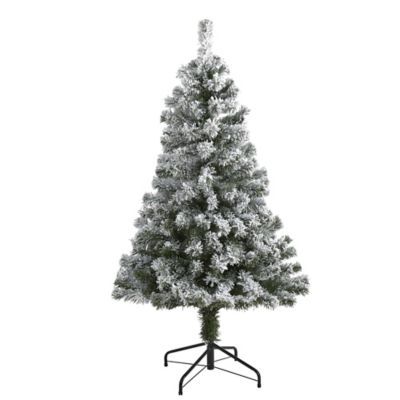 Nearly Natural 4 ft. Flocked West Virginia Fir Artificial Christmas Tree