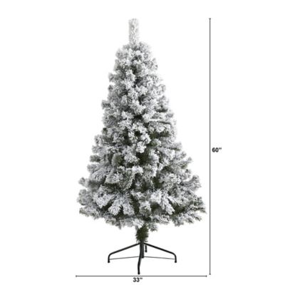 Image showing  5 ft. Flocked West Virginia Fir Artificial Christmas Tree