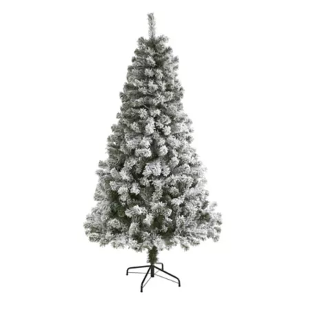 West Virginia Nearly Natural 6-Foot Flocked Artificial Christmas Tree Artificial Christmas Trees