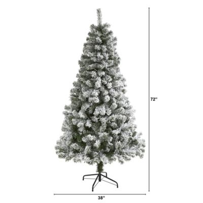 Image showing  6 ft. Flocked West Virginia Fir Artificial Christmas Tree