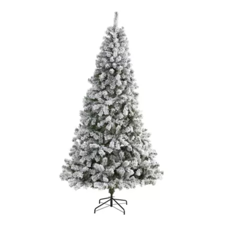 West Virginia Nearly Natural 8-Foot Flocked Artificial Christmas Tree Artificial Christmas Trees