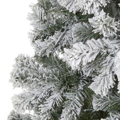 Image showing  8 ft. Flocked West Virginia Fir Artificial Christmas Tree
