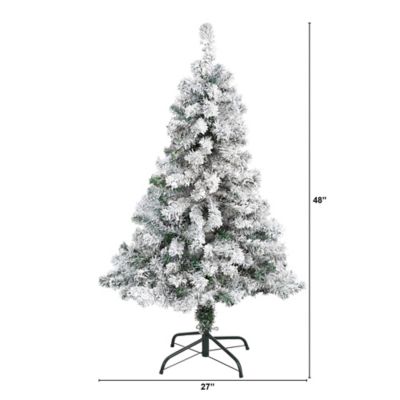 Image showing  4 ft. Flocked Rock Springs Spruce Artificial Christmas Tree