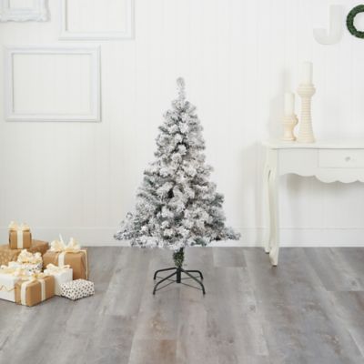 Image showing  4 ft. Flocked Rock Springs Spruce Artificial Christmas Tree