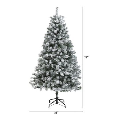 Image showing  6 ft. Flocked Rock Springs Spruce Artificial Christmas Tree