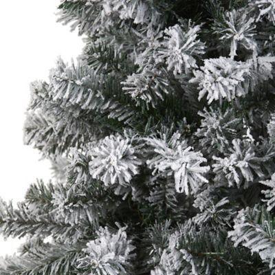 Image showing  6 ft. Flocked Rock Springs Spruce Artificial Christmas Tree
