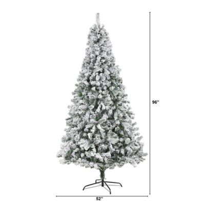 Image showing  8 ft. Flocked Rock Springs Spruce Artificial Christmas Tree