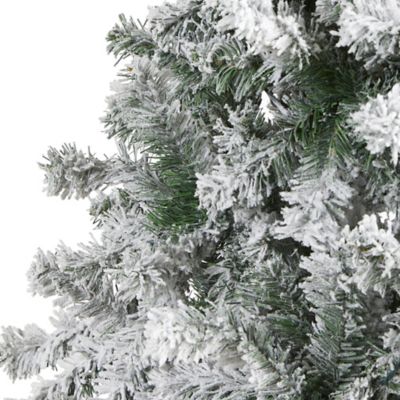 Image showing  8 ft. Flocked Rock Springs Spruce Artificial Christmas Tree