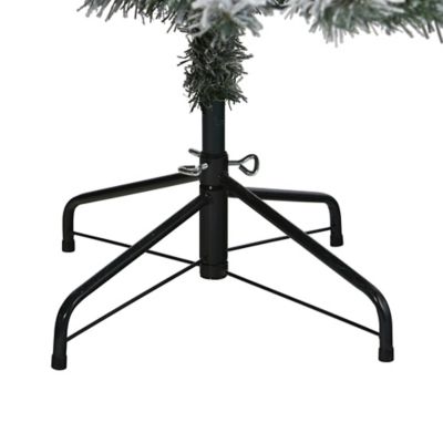 Image showing  6 ft. Pre-Lit Flocked Rock Springs Spruce Artificial Christmas Tree, Clear LED Lights