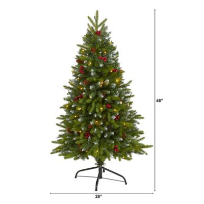 Image showing  4 ft. Snow-Tipped Portland Spruce Artificial Christmas Tree with LED Lights