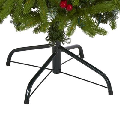 Image showing  4 ft. Snow-Tipped Portland Spruce Artificial Christmas Tree with LED Lights