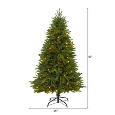 Image showing  5 ft. Sun Valley Fir Artificial Christmas Tree with Clear LED Lights