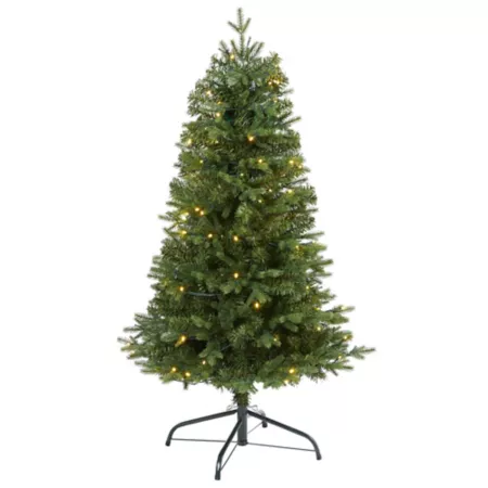 Nearly Natural 4-Foot Vermont Artificial Christmas Tree with Clear LED Lights Artificial Christmas Trees