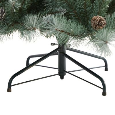 Image showing 5 th Nearly Natural 7 ft. Frosted Tip British Columbia Mountain Pine Artificial Christmas Tree with Lights