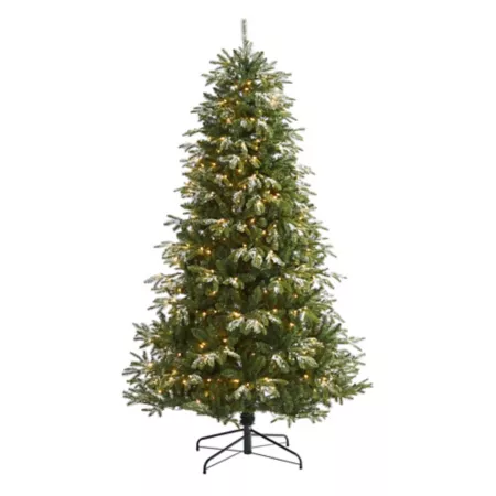 7 ft Almost Natural Snowy Grand Teton Artificial Christmas Tree with 500 Clear Lights and 1 050 Bendable Branches Artificial Christmas Trees