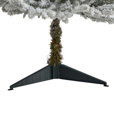 Image showing  3 ft. Pre-Lit Flocked Fraser Fir Artificial Christmas Tree with Bendable Branches, Warm White Lights