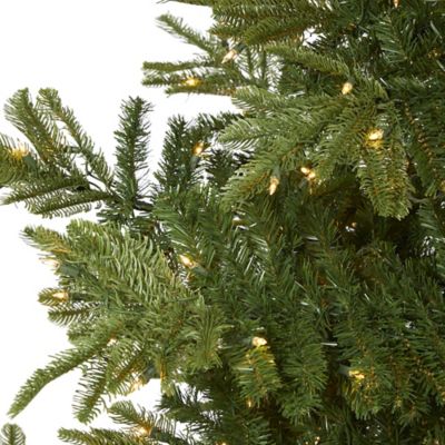 Image showing  9 ft. Layered Washington Spruce Artificial Christmas Tree with Clear LED Lights and Bendable Branches