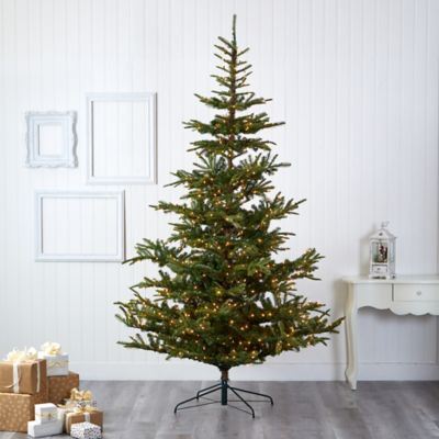 Image showing  9 ft. Layered Washington Spruce Artificial Christmas Tree with Clear LED Lights and Bendable Branches