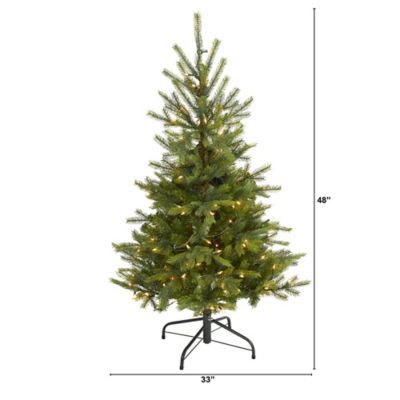 Image showing  4 ft. North Carolina Spruce Artificial Christmas Tree with Clear LED Lights and Bendable Branches