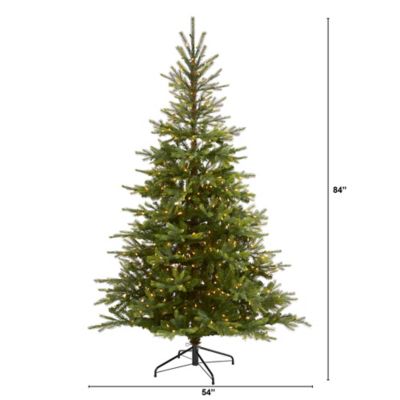 Image showing  7 ft. North Carolina Spruce Artificial Christmas Tree with 450 Clear Lights and 931 Bendable Branches