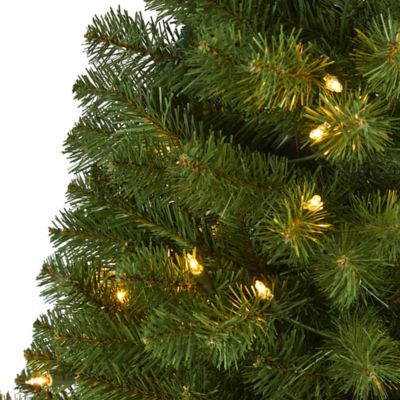 Image showing  5 ft. Virginia Fir Artificial Christmas Tree with Clear Lights and Bendable Branches