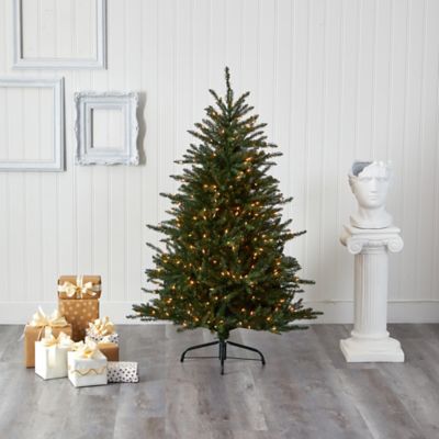 Image showing  5 ft. Napa Valley Fir Artificial Christmas Tree with Clear Lights and Bendable Branches