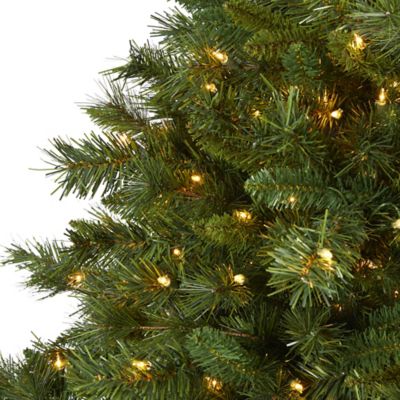 Image showing  6 ft. Wyoming Mixed Pine Artificial Christmas Tree with Clear Lights and Bendable Branches