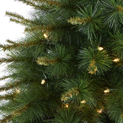 Image showing  3 ft. Pre-Lit New England Pine Artificial Christmas Tree with Bendable Branches, Clear Lights