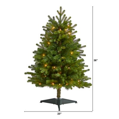 Image showing  3 ft. Washington Fir Artificial Christmas Tree with Clear Lights