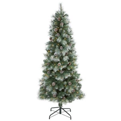 Nearly Natural 6 ft. Frosted Tip British Columbia Mountain Pine Artificial Christmas Tree