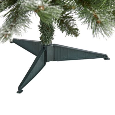 Image showing  3 ft. Pre-Lit Snowed French Alps Mountain Pine Artificial Christmas Tree with Bendable Branches and Pine Cones