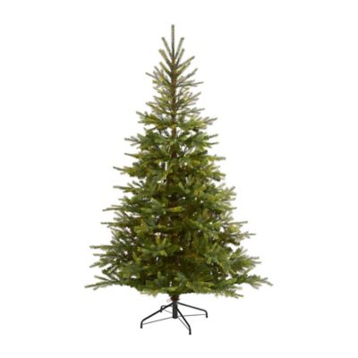 Nearly Natural 7 ft. North Carolina Spruce Artificial Christmas Tree with Bendable Branches