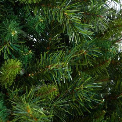 Image showing  4.5 ft. Wyoming Mixed Pine Artificial Christmas Tree in Tower Planter, White