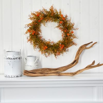 Image showing  21 in. Autumn Fern Artificial Wreath