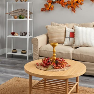 Image showing  15 in. Harvest Fall Artificial Candelabrum Arrangement