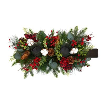 Image showing  24 in. Christmas Artificial Arrangement Cutting Board Wall Decor or Table Arrangement