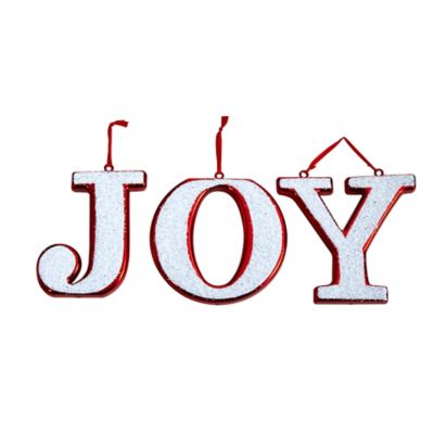 Nearly Natural 8.5 in. Joy Holiday Deluxe Shatterproof Ornament Set