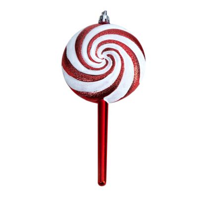 Image showing  Shatterproof Candy Cane Lollipop Holiday Deluxe Christmas Ornaments, 4 pc.
