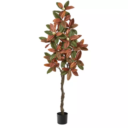 6 ft Almost Natural Artificial Fall Magnolia Tree Artificial Plants & Flowers