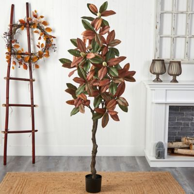 Image showing  6 ft. Fall Magnolia Artificial Tree