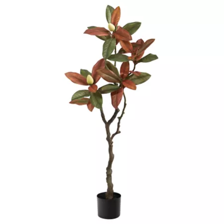 Almost Natural 4-Foot Artificial Fall Magnolia Tree Artificial Plants & Flowers