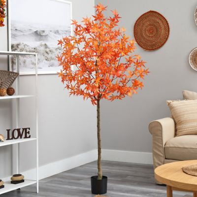Image showing  6 ft. Artificial Orange Autumn Maple Tree