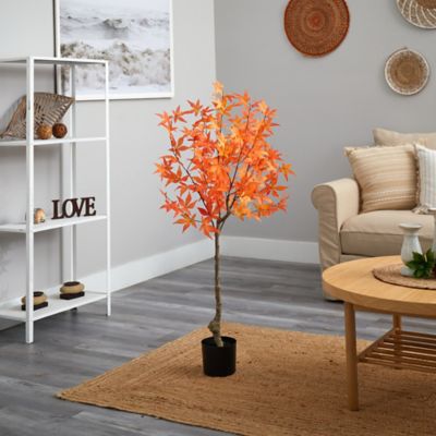 Image showing  6 ft. Artificial Orange Autumn Maple Tree