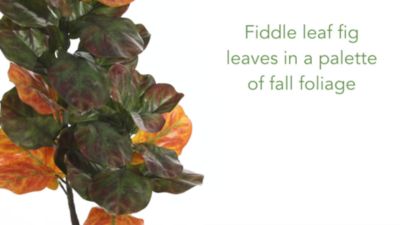 Image showing  4.5 ft. Autumn Fiddle Leaf Artificial Fall Tree